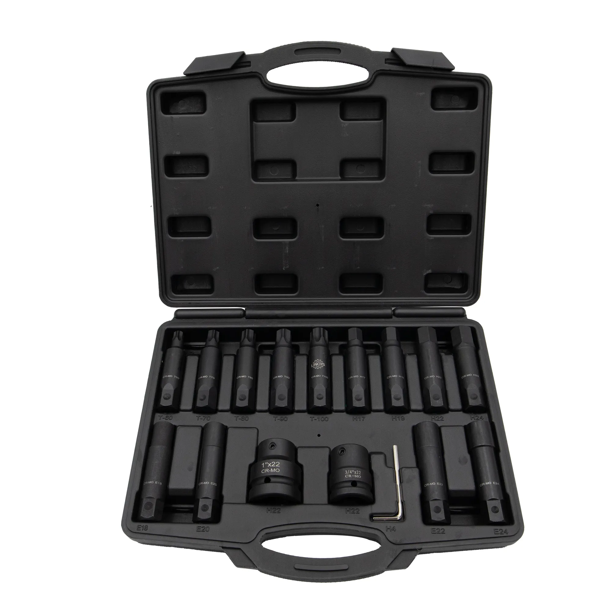 SET UDARNIH BITOVA I NASADNIH KLJUČEVA – HEX, TORX, E-PROFIL – 16 DELOVA - Slika 2
