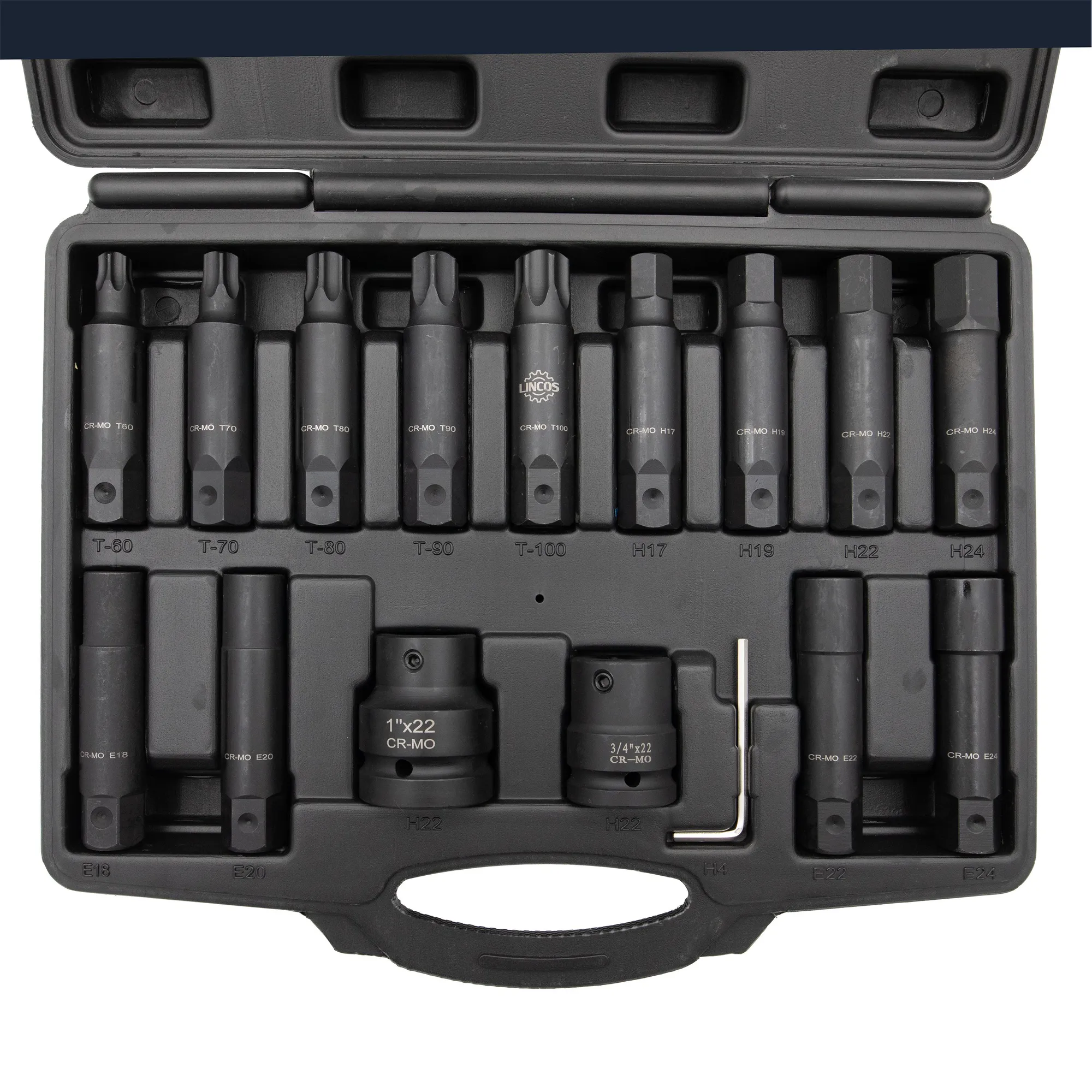 SET UDARNIH BITOVA I NASADNIH KLJUČEVA – HEX, TORX, E-PROFIL – 16 DELOVA - Slika 3